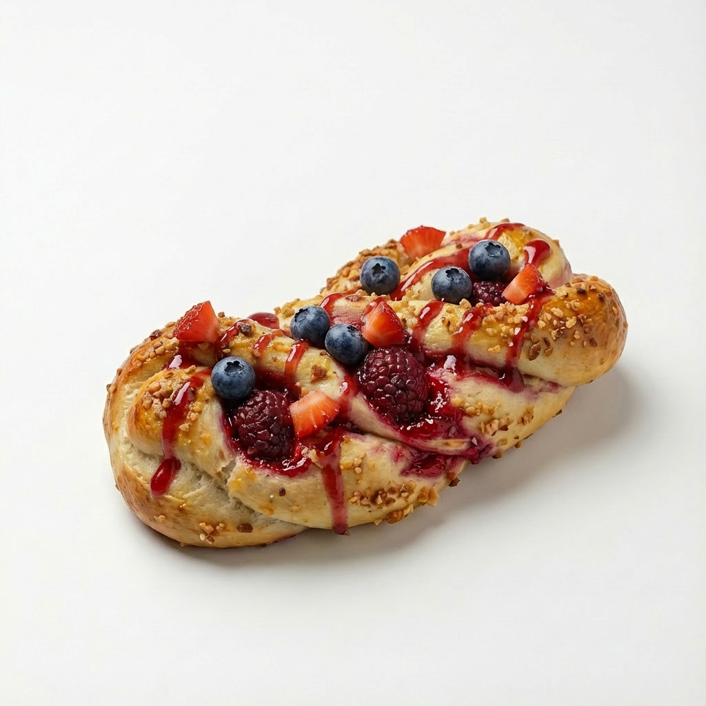 Pretzel with melted cheese